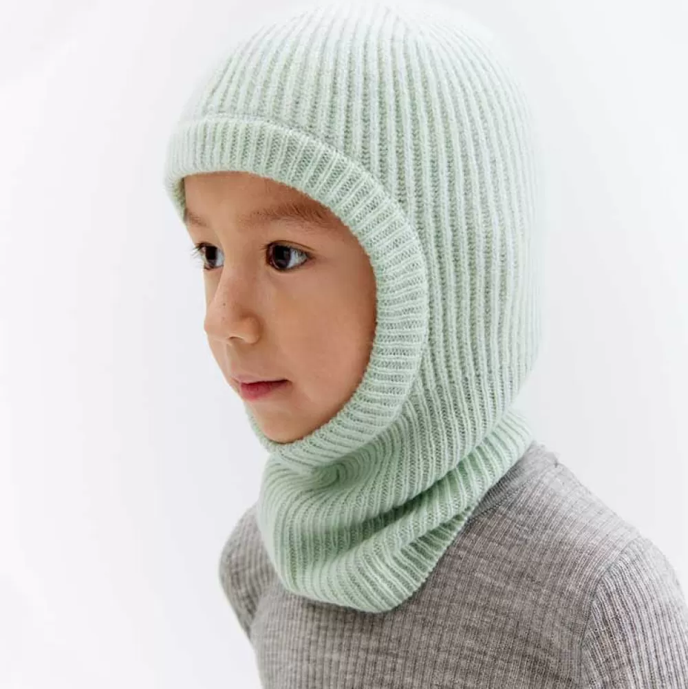 Store Pierre Robert Balaclava I Ull Till Barn Aqua Grey