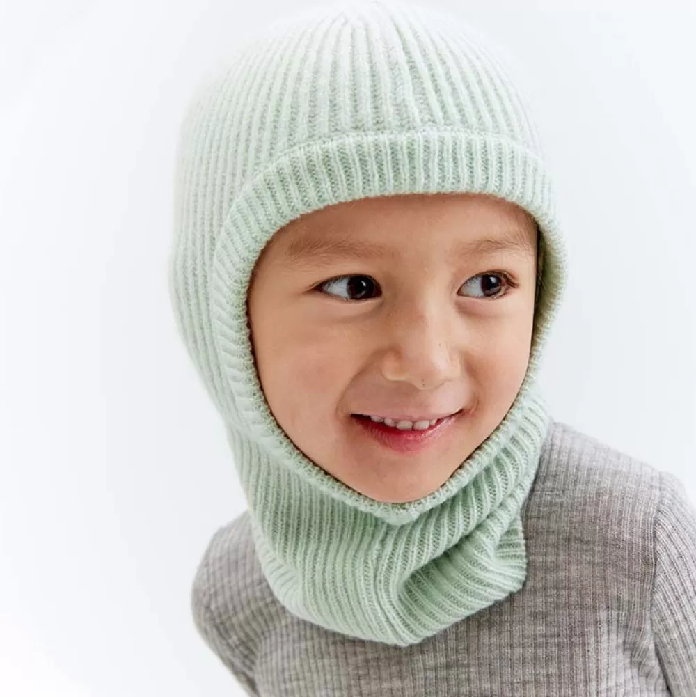 Store Pierre Robert Balaclava I Ull Till Barn Aqua Grey