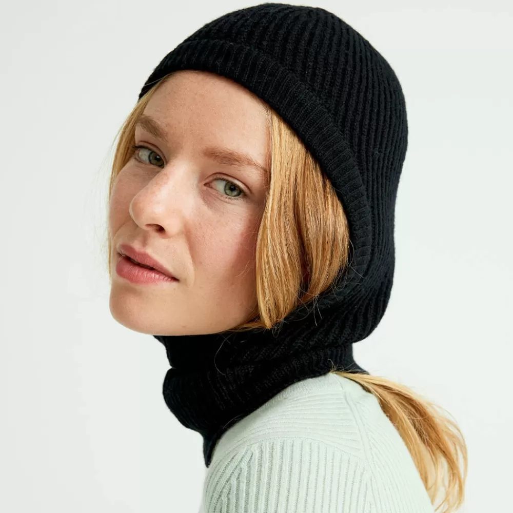 Shop Pierre Robert Balaclava Ull Black