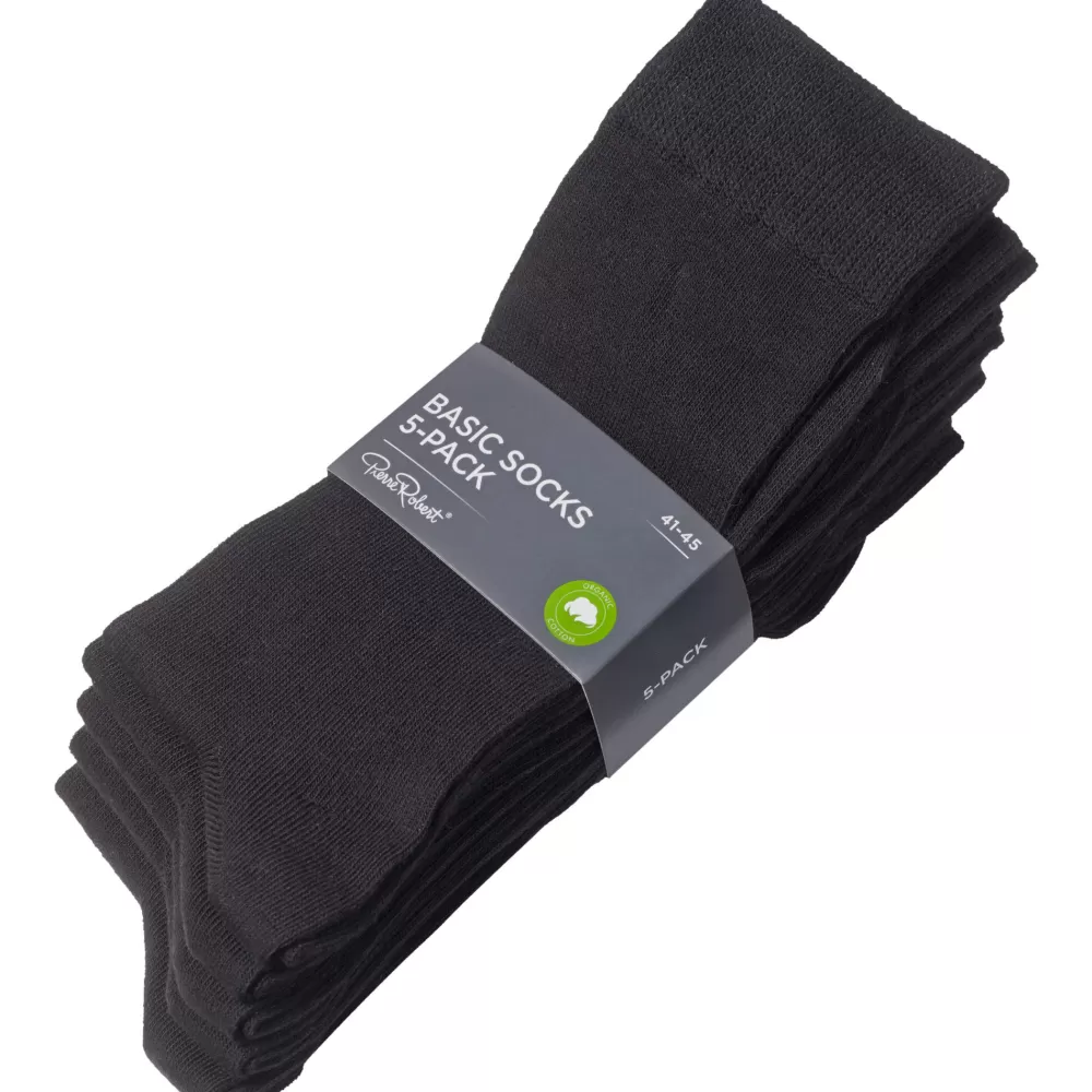 Outlet Pierre Robert Ekologiska Strumpor 5-Pack 41-45 Black