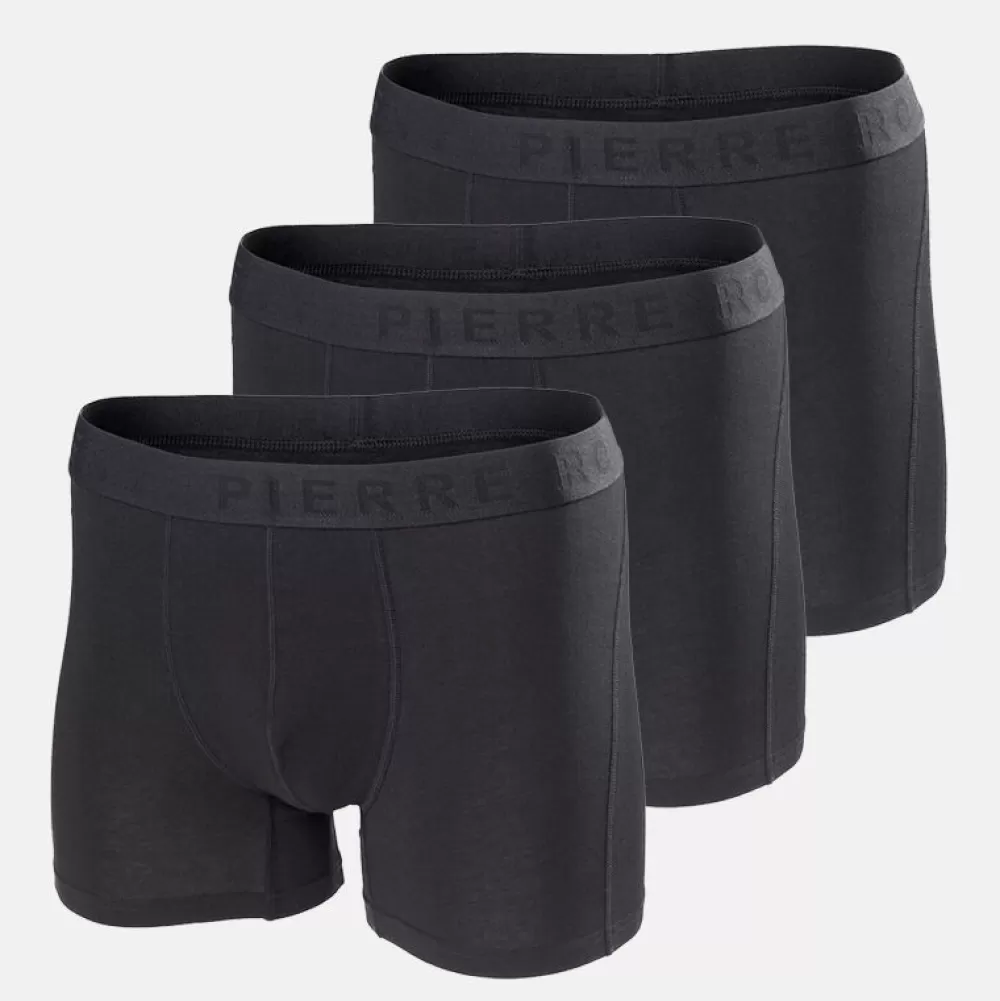 Outlet Pierre Robert Kalsonger Herr Boxer Ekologisk Bomull 3-Pk Black