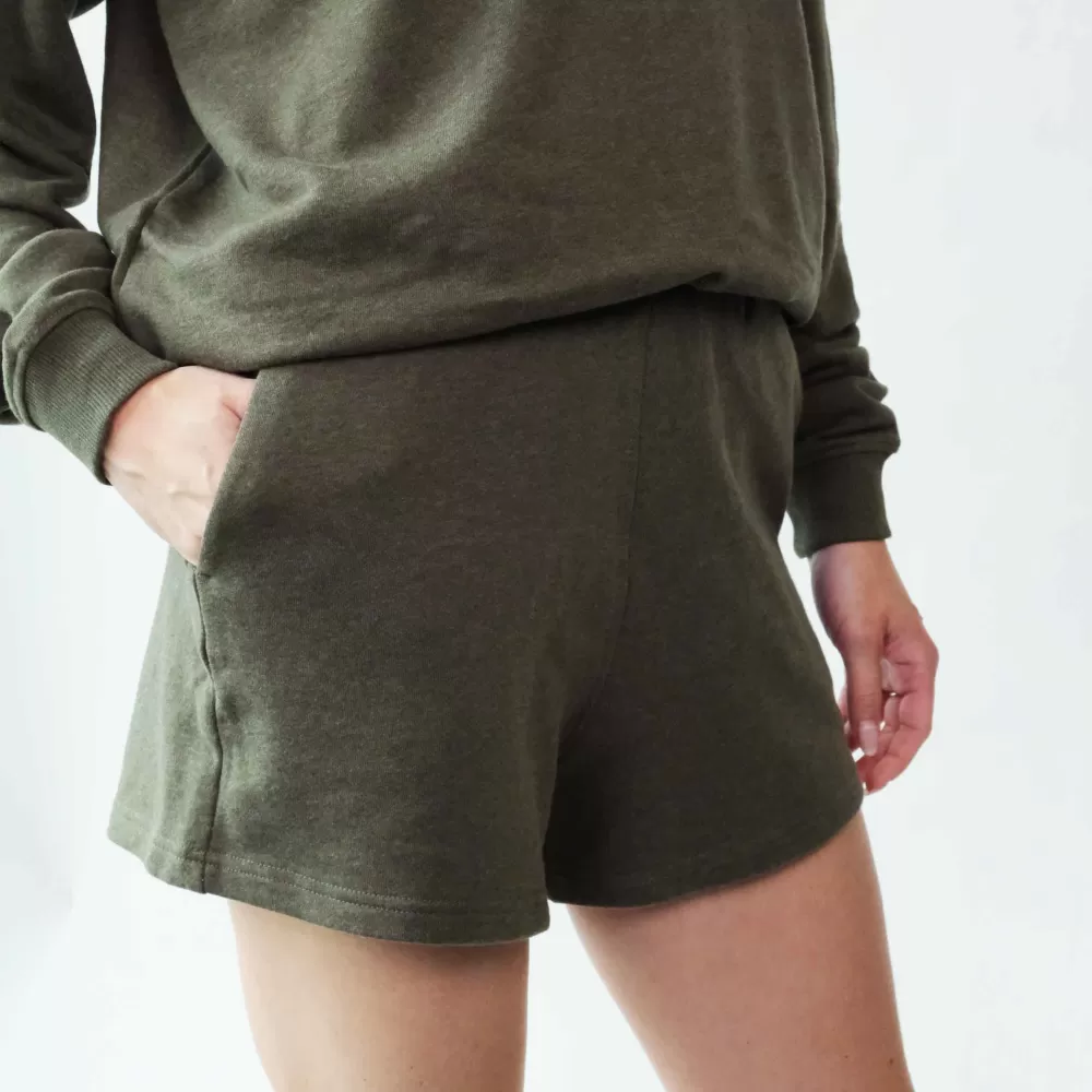 Best Pierre Robert Shorts Ekologisk Bomull Green Melange