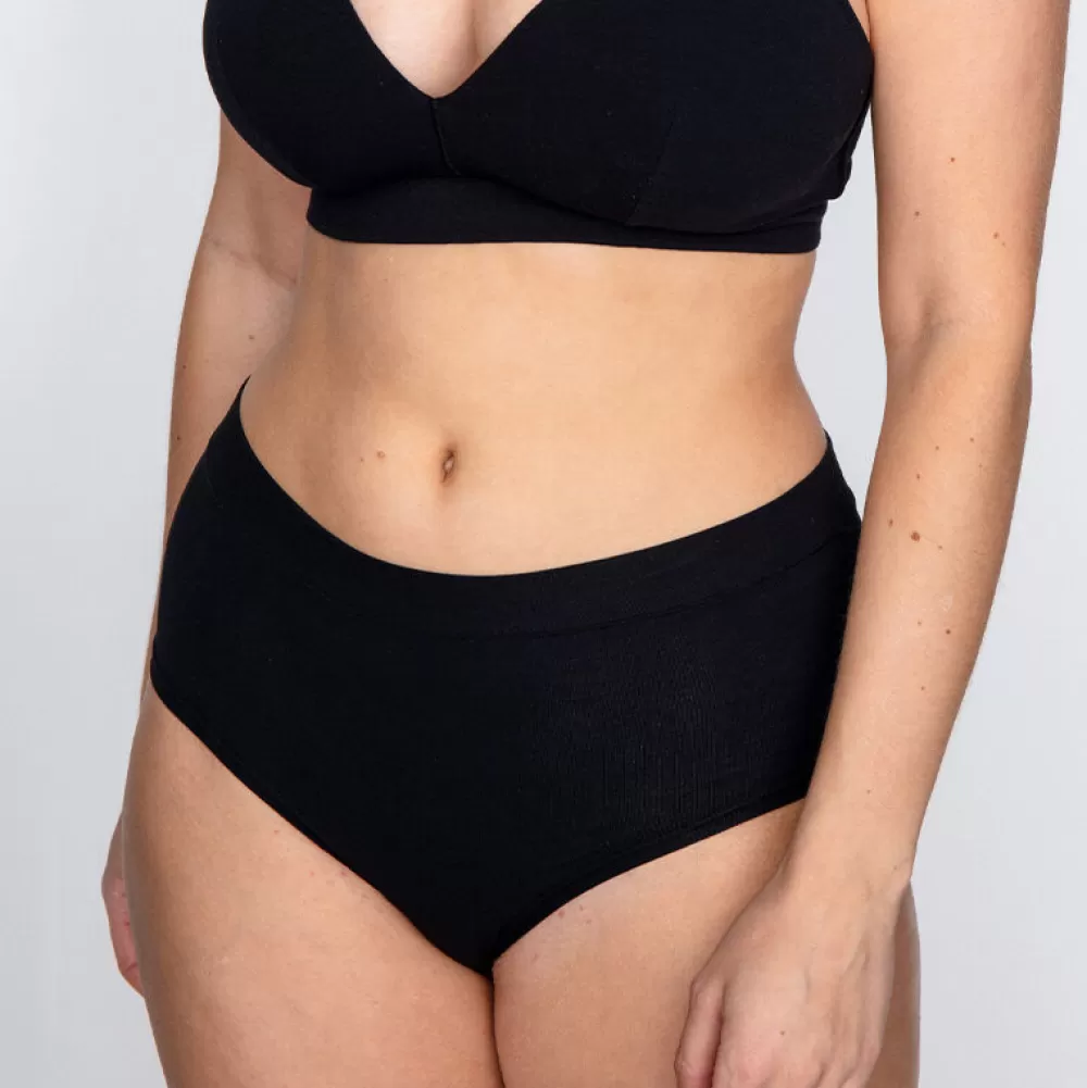 Online Pierre Robert Trosor High Waist Ekologisk Bomull 1-Pack, Utan Stram Resar Black